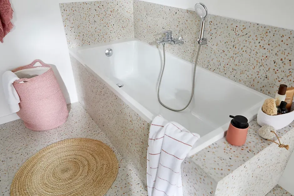 GoodHome Baignoire 170 x 75 cm Teesta* Baignoire Droite