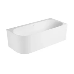 Mob-In Baignoire acrylique Lucite FORMA semi-îlot blanche 170cm - Angle droit