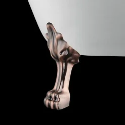 Rogier & Mothes Baignoire ancienne retro sur pieds SURRY HILLS Blanche 165 cm Pieds de Lion Cuivre rouge vieilli