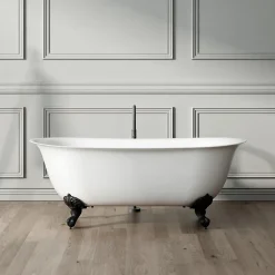 Rogier & Mothes Baignoire ancienne retro sur pieds SURRY HILLS Blanche 165 cm Pieds d'Aigle Blancs* Baignoire Îlot