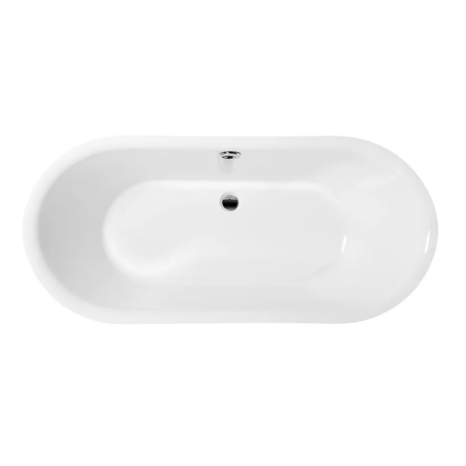 Rogier & Mothes Baignoire ancienne retro sur pieds SURRY HILLS Blanche 165 cm Pieds d'Aigle Bronze jaune vieilli* Baignoire Îlot