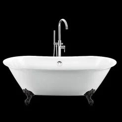Rogier & Mothes Baignoire ancienne retro sur pieds SURRY HILLS Blanche 165 cm Pieds d'Aigle Noirs
