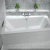 Besco Baignoire asymétrique + tablier blanc + repose tête - INFINITY - 170 x 110 cm - Gauche* Baignoire Asymétrique