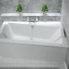 Besco Baignoire asymétrique + tablier blanc + repose tête - INFINITY - 170 x 110 cm - Droite* Baignoire Asymétrique