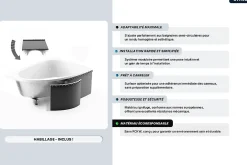 Besco Baignoire asymétrique - 150 x 100 cm - Gauche - avec Habillage - Pieds - Vidage Chrome - CORNEA* Baignoire Asymétrique
