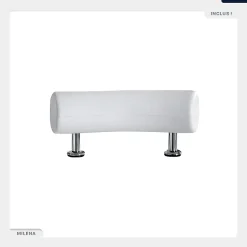 Besco Baignoire asymétrique - 150 x 100 cm - Droite - avec Habillage - Pieds - Poignées - Repose-tête - Vidage Chrome - NATALIA PREMIUM* Baignoire Asymétrique