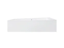 Besco Baignoire asymétrique + tablier blanc + repose tête - INTIMA DUO - 180 cm x 125 cm - Droite* Baignoire Asymétrique