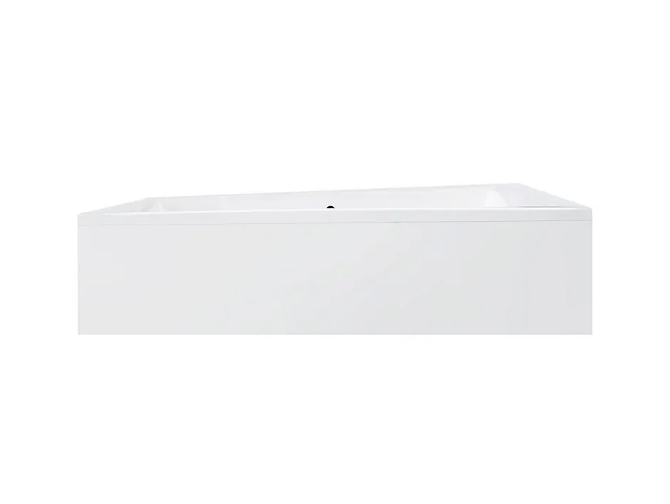 Besco Baignoire asymétrique + tablier blanc + repose tête - INTIMA DUO - 180 cm x 125 cm - Droite* Baignoire Asymétrique