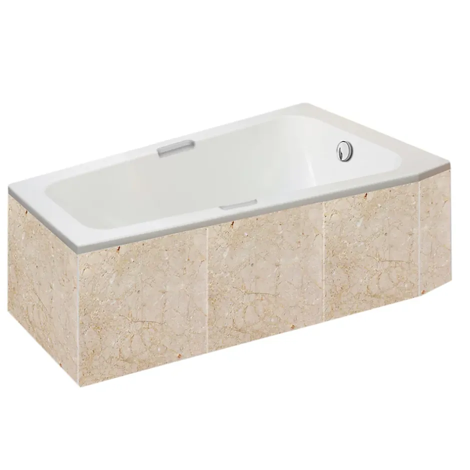 Valentin Baignoire asymétrique angle droit Chaloop L.160 x l.90 cm sans tablier