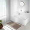 Valentin Baignoire asymétrique d'angle gauche Folk 180 x 90 cm sans tablier