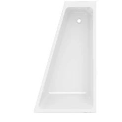 GoodHome Baignoire asymétrique droite 160x90 cm, blanc, Teesta