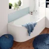 GoodHome Baignoire asymétrique droite 160x90 cm Cavally blanc