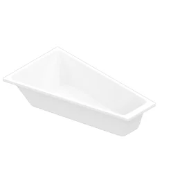 GoodHome Baignoire asymétrique gauche 160x90 cm, blanc, Teesta