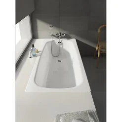 Roca Baignoire avec pieds CONTESA 170x70cm percée 2 trous en acier blanc A235897000