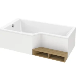 Jacob Delafon Baignoire bain douche 150 x 80 cm Neo blanc brillant gauche