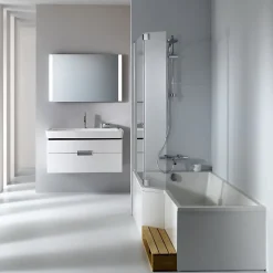 Jacob Delafon Baignoire bain douche 150 x 80 cm Neo blanc brillant gauche