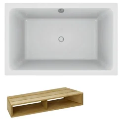 Jacob Delafon Baignoire bain douche 140 X 90 Capsule + marche pieds