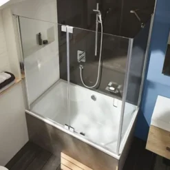 Jacob Delafon Baignoire bain douche 140 X 90 Capsule + marche pieds