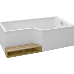 Jacob Delafon Baignoire bain douche 170 x 90 cm Neo blanc mat droite* Baignoire Droite