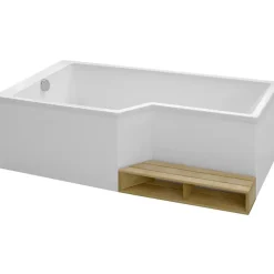 Jacob Delafon Baignoire bain douche 170 x 90 cm Neo blanc mat gauche