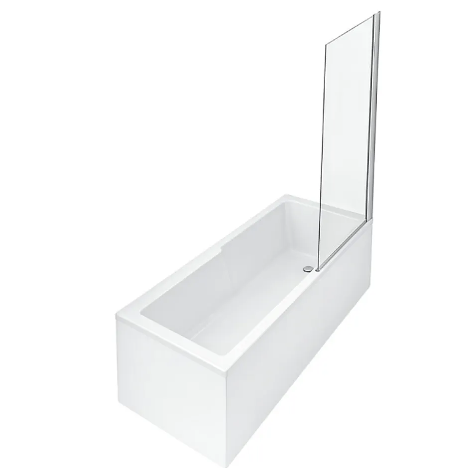 Jacob Delafon Baignoire bain douche Struktura + pare bain + étagère 170 X 75