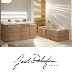 Jacob Delafon Baignoire bain douche Struktura + pare bain + étagère 170 X 75
