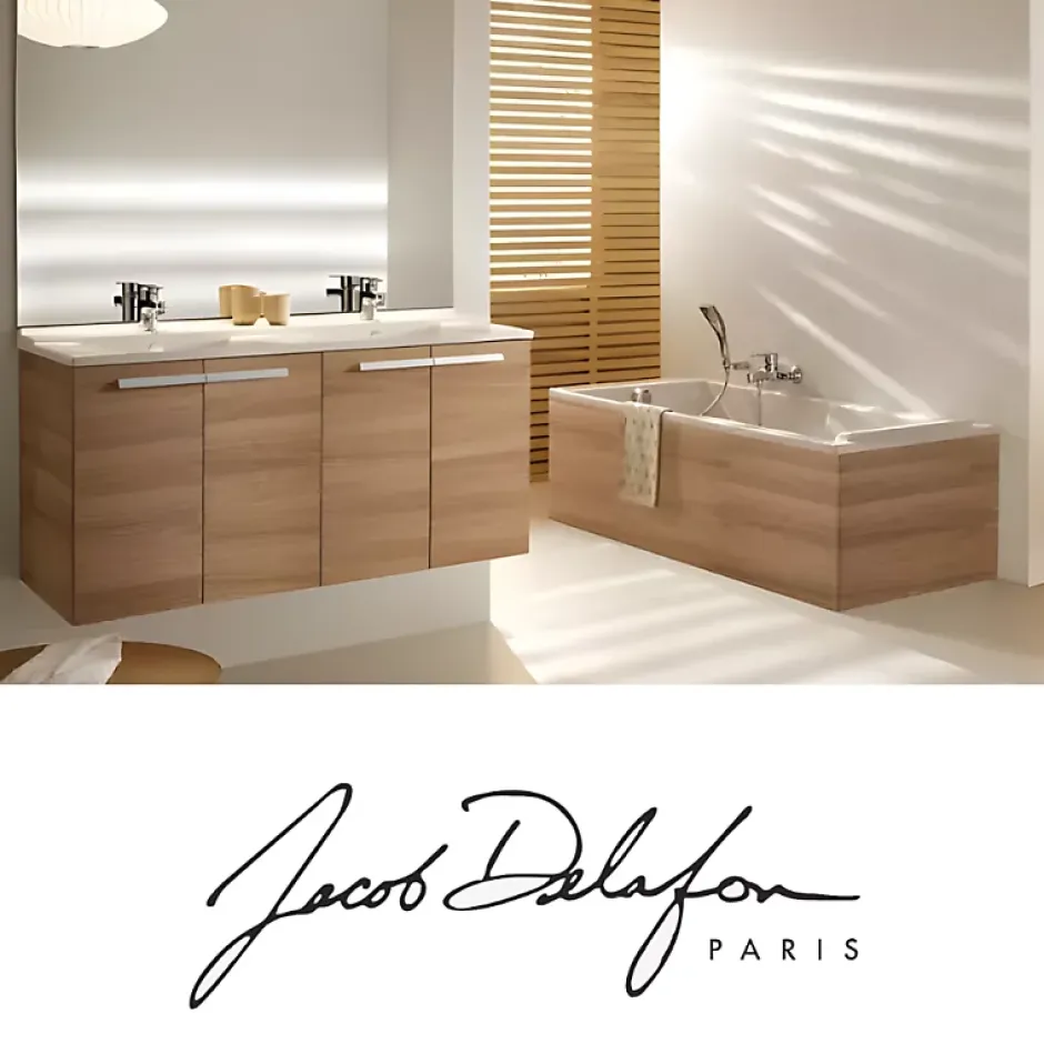 Jacob Delafon Baignoire bain douche Struktura + pare bain + étagère 170 X 75