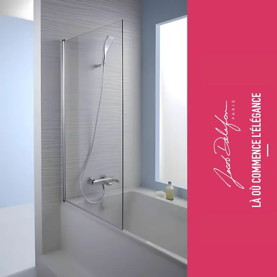Jacob Delafon Baignoire bain douche Struktura + pare bain + étagère 170 X 75