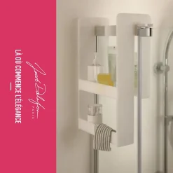 Jacob Delafon Baignoire bain douche Struktura + pare bain + étagère 170 X 75