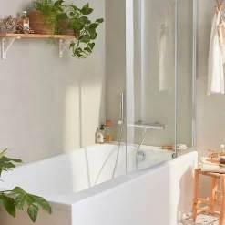 Jacob Delafon Baignoire bain douche Malice antidérapante + tablier angle 160 x 85 droite