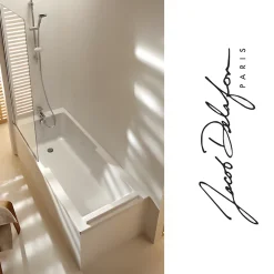 Jacob Delafon Baignoire bain douche Struktura + pare bain + tablier + étagère 170 x 70* Baignoire Droite
