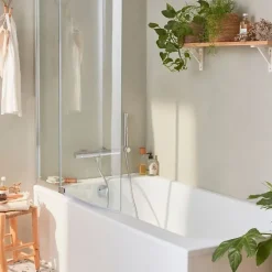 Jacob Delafon Baignoire bain douche Malice antidérapante + pare bain 170 x 90, version gauche