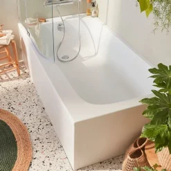 Jacob Delafon Baignoire bain douche Malice antidérapante + pare bain 170 x 90, version gauche