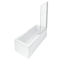 Jacob Delafon Baignoire bain douche Struktura + pare bain + tablier + étagère 170 x 75* Baignoire Droite