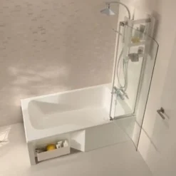Jacob Delafon Baignoire bain douche Malice, version droite Blanc brillant 170 x 90