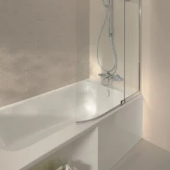 Jacob Delafon Baignoire bain douche Malice, version droite Blanc brillant 170 x 90