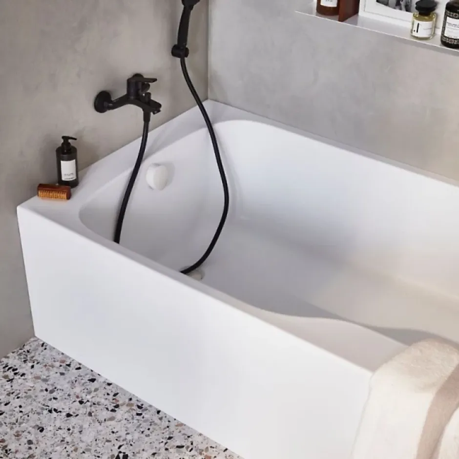 Jacob Delafon Baignoire bain douche Malice antidérapante + tablier angle 160 x 85 gauche* Baignoire Droite