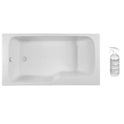 Jacob Delafon Baignoire bain douche Malice antidérapante + nettoyant 160 x 85 version gauche