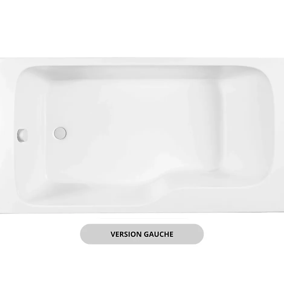 Jacob Delafon Baignoire bain douche Malice antidérapante + nettoyant 160 x 85 version gauche