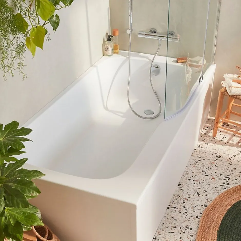 Jacob Delafon Baignoire bain douche Malice 160 x 85 cm version Droite, Blanc mat* Baignoire Droite