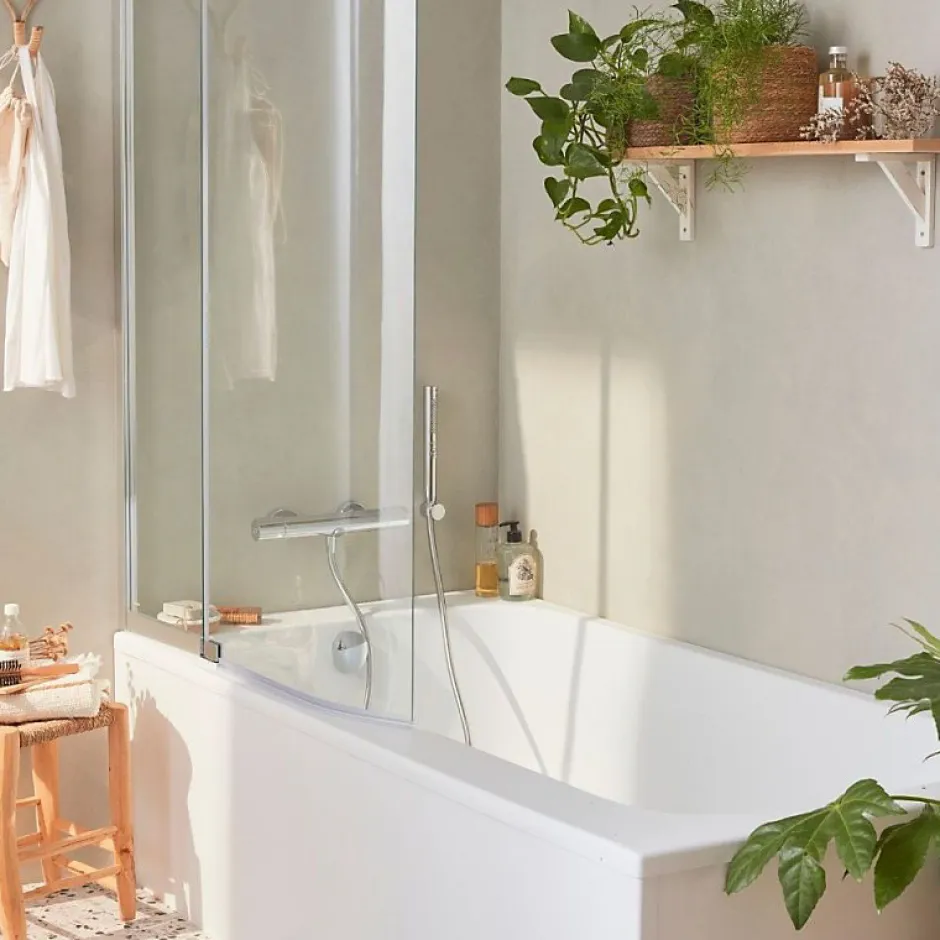 Jacob Delafon Baignoire bain douche Malice, antidérapant, version Gauche 160x85cm, Blanc mat* Baignoire Droite