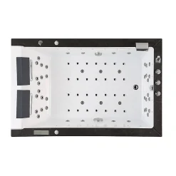 Archipel Baignoire balneo LORD DUO BLACK 2 places 185X120 - DROITE