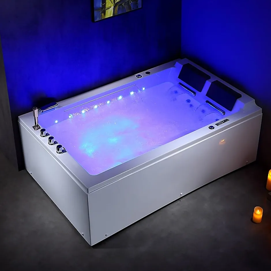 Archipel Baignoire balneo LORD DUO BLANC 2 places 185X120 - GAUCHE