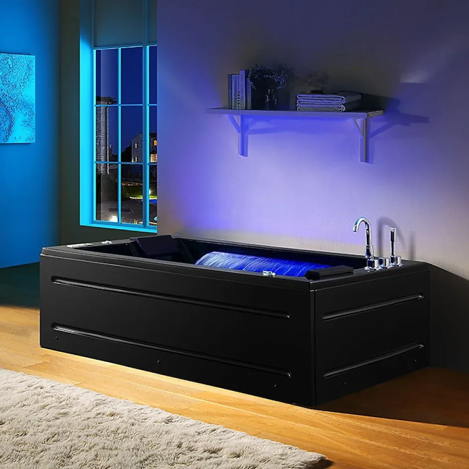 Archipel Baignoire balneo NIAGARA DUO BLACK 2 places -180x126* Baignoire Balnéo