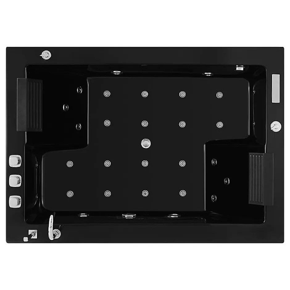 Archipel Baignoire balneo NIAGARA DUO BLACK 2 places -180x126* Baignoire Balnéo