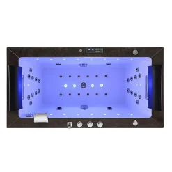 Archipel Baignoire balneo Thérapeutique ALTESS BLACK 180 2 places - 180x90