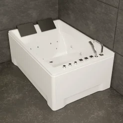 Spalina Baignoire balnéo 2 places droite Tonsay Duo 180x120 cm, blanc, by* Baignoire Balnéo