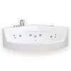 Eliteshopping Baignoire Balnèo 150 X 150 cm Chromothérapie 8 jets White Maple