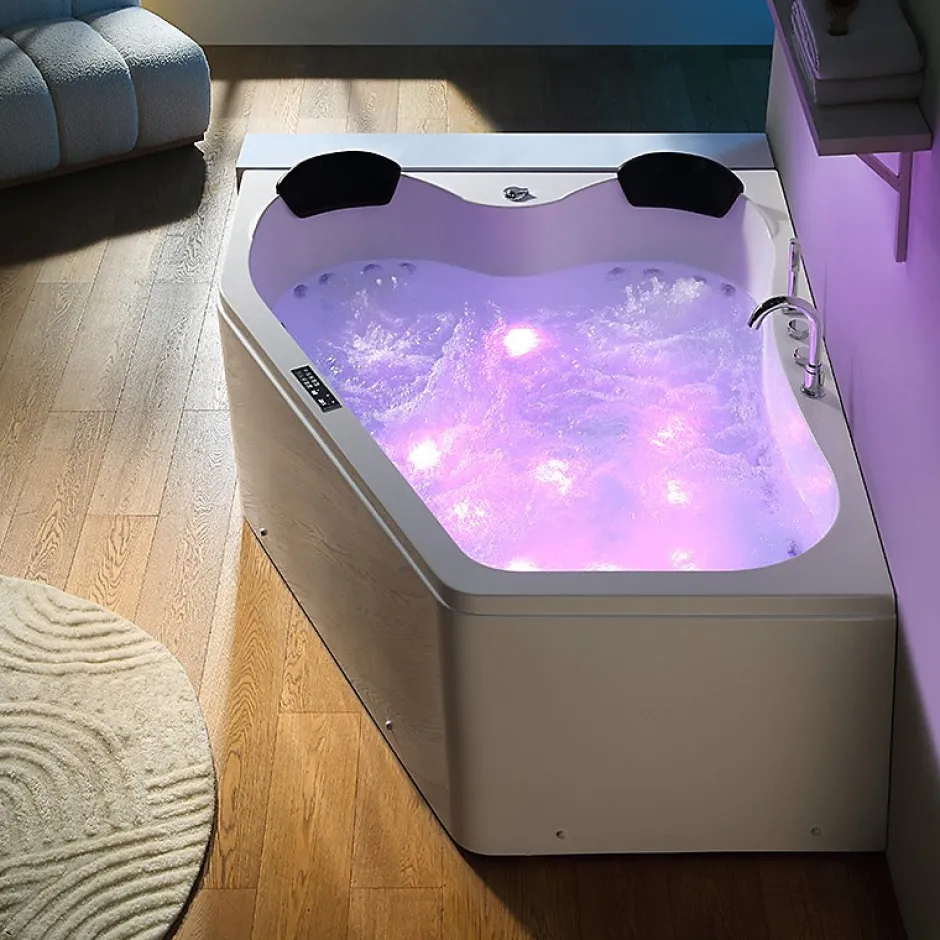 Archipel Baignoire balnéo asymétrique MARINA 2 places 181x151 - GAUCHE* Baignoire Balnéo