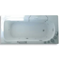 Eliteshopping Baignoire balnéo avec porte à gauche 153 x 76 cm Oleander* Baignoire À Porte